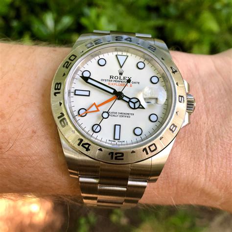 rolex explorer 2 white face|rolex explorer 2 white dial.